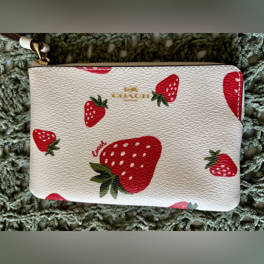 Coach Strawberry Wristlet